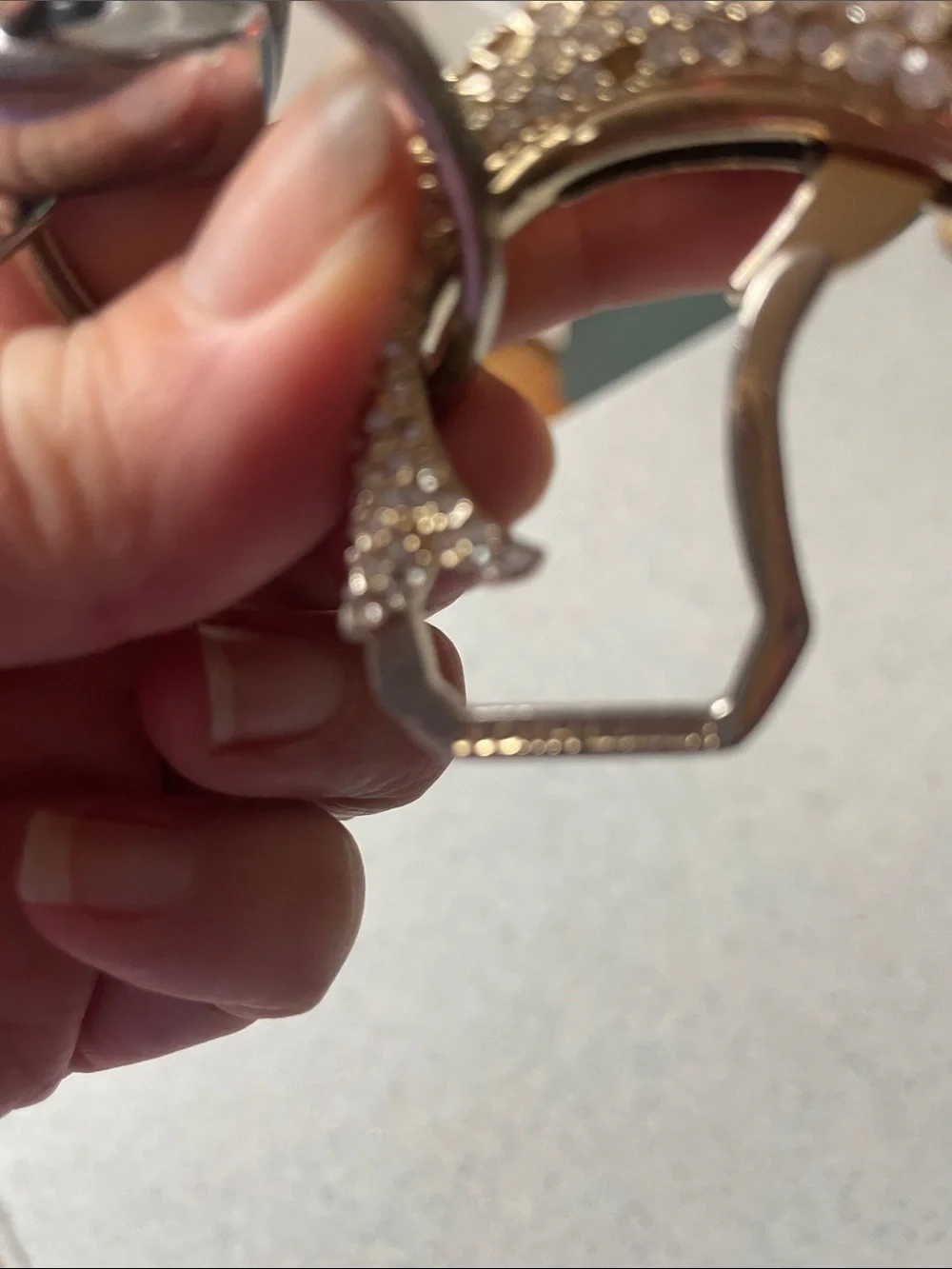 Judith leiber Crystal Dolphin Key fob in Gold